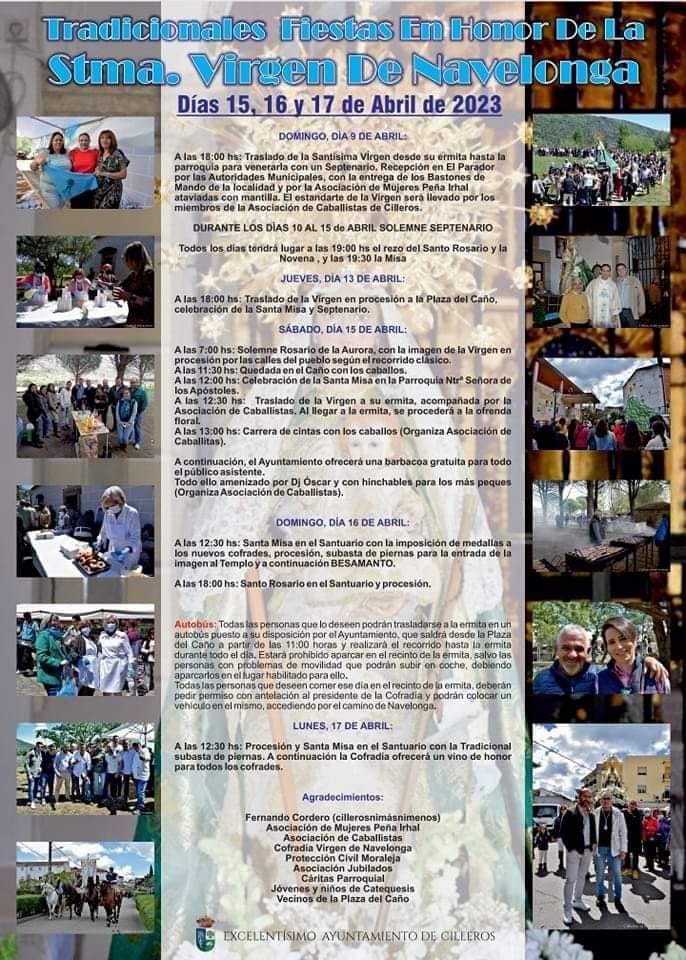 Tradicionales fiestas en honor de la Santísima Virgen de Navelonga 2023 Cilleros